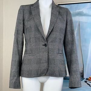 Banana Republic Blazer Jacket Classic Multicolor Plaid Women's 8